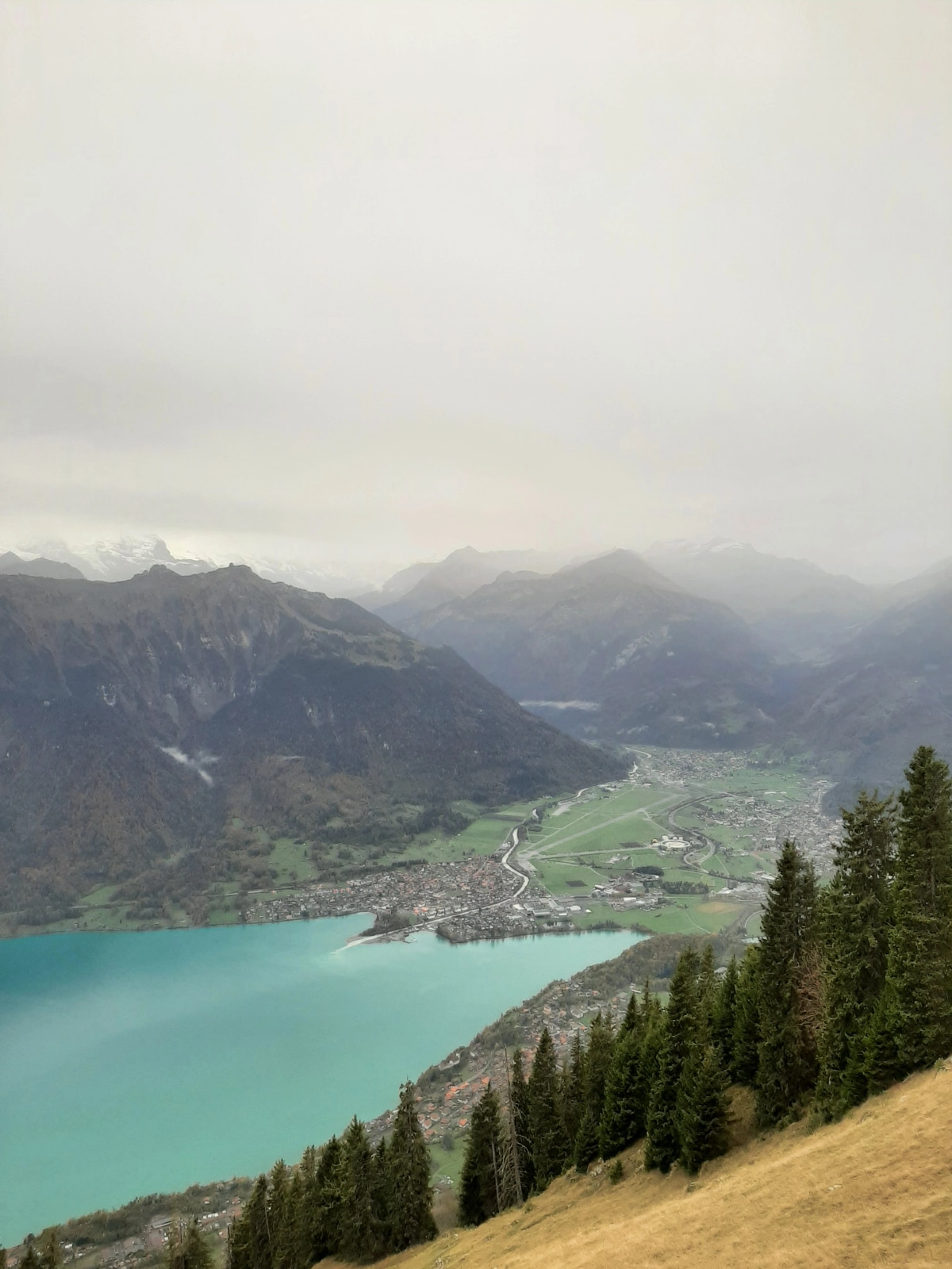 Rain clouds over Lake Brienz